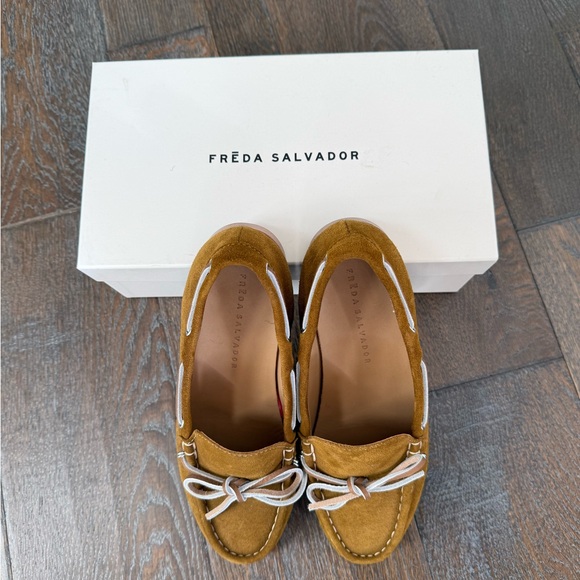 Freda Salvador Tan Suede Loafers - Picture 2 of 3